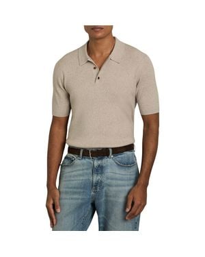 Reiss Berch Rib Polo - Blue