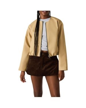 Steve Madden Heidi Cotton Blend Jacket With Removable Hood - Green