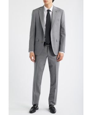 Jack Victor Exprit Dark Light Mélange Wool Suit - Gray