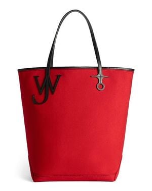 JW Anderson Tall Anchor Canvas Tote - Red
