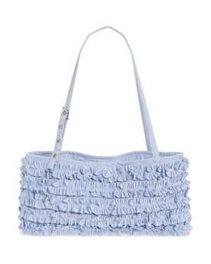Damson Madder Sophia Ruffle Baguette Shoulder Bag - Blue