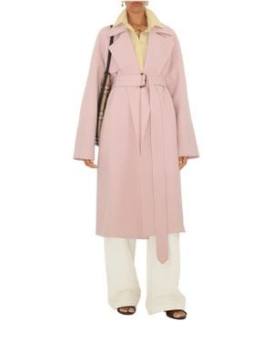 Burberry Cashmere Wrap Coat - Pink