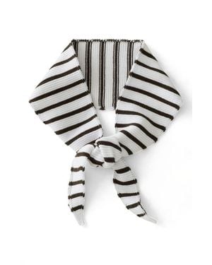 Haven Well Within Cotton Knit Stripe Slim Neckerchief - Natural