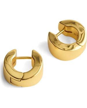 Madewell Chunky Huggie Hoop Earrings - Metallic