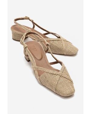 Prologue Shoes Olena Block Heel Slingback Pump - Multicolor