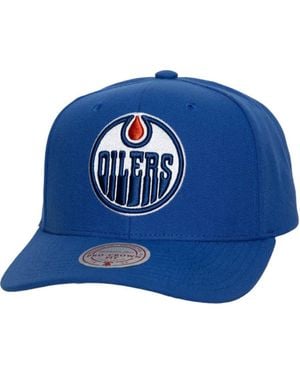 Mitchell & Ness Edmonton Oilers Core Team Ground Pro Adjustable Hat - Blue