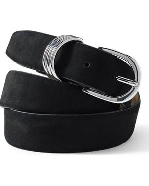 Lands' End Nubuck Multi Keeper Belt - Black