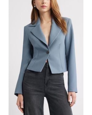 Open Edit The Icon Cropped Blazer - Blue