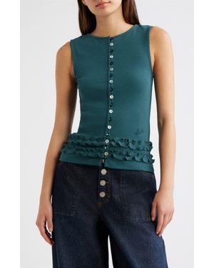 Damson Madder Ember Ribbed Tank - Blue