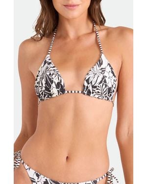 Volcom Hibiscus Diamond Triangle Bikini Top - Black