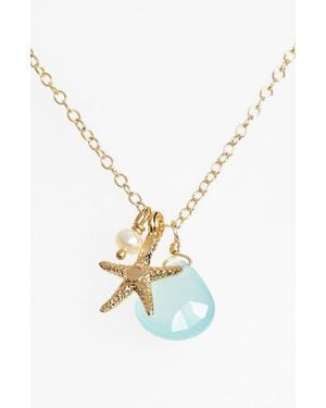 Ki-ele Sea Star Cluster Pendant Necklace - Blue