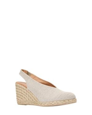 Andre Assous Pamala Slingback Espadrille Platform Wedge Pump - Natural