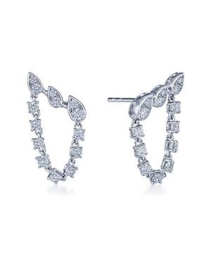 Kwiat Sunburst Diamond Ear Climbers - Blue