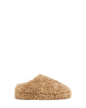 Apparis Misha Faux Fur Mule Slipper - Brown