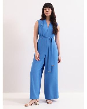 Phase Eight Marta V-Neck Jumpsuit - Blue