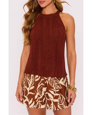Vici Collection Verona Sleeveless Sweater - Red