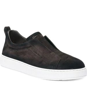 Santoni Victory Slip-On Sneaker - Black