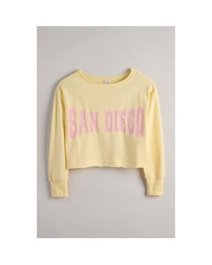 Treasure & Bond Kids' Crop Sweatshirt - Metallic