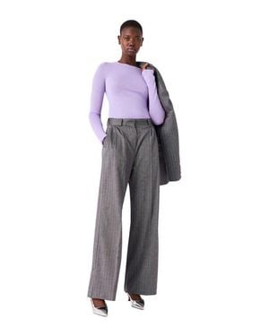 Maje Rhinestone Suit Pants - Blue