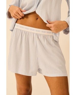Stripe & Stare Ecovero Pajama Shorts - Natural