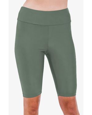 Calypsa Long Bike Swim Shorts - Green