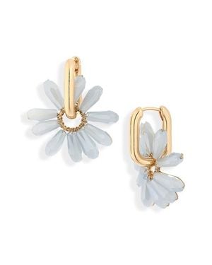 BP. Floral Drop Earrings - Metallic