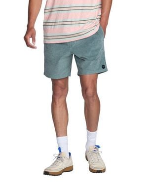 RVCA Escape Drawstring Cotton Walking Shorts - Blue