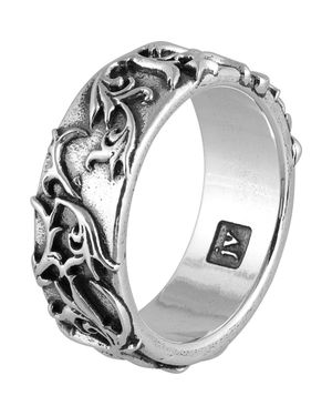 John Varvatos Gothic Band Ring - Metallic