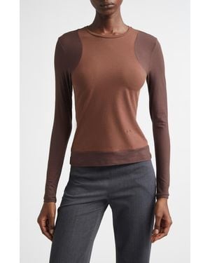 Paloma Wool Sombrita Colorblock Organic Cotton Jersey T-Shirt - Brown