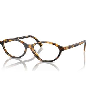 Miu Miu 54Mm Oval Optical Glasses - Metallic