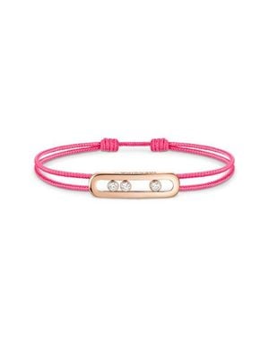 Messika Care Diamond Cord Bracelet - Red
