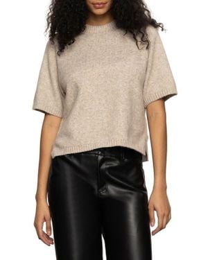 Sanctuary Short Sleeve Sweater - Black