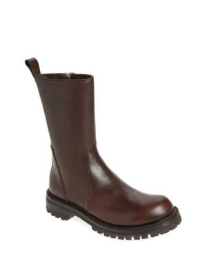 Rick Owens Army Creeper Leather Boots in Black for Men | Lyst