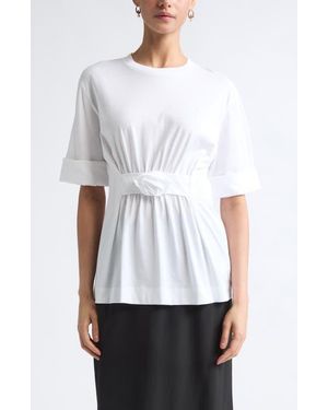 Simone Rocha Gathered Rose T-Shirt - White
