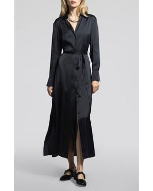 WEEKEND LOS ANGELES Yves Long Sleeve Shirtdress - Black