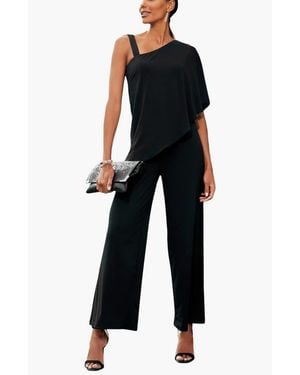 Lascana Asymmetrical One Shoulder Jumpsuit - Black