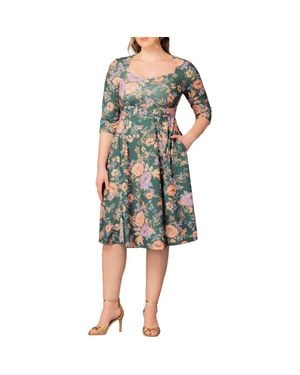 Kiyonna Royal Sweetheart Dress - Green