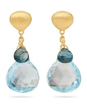 Marco Bicego Paradise Topaz Drop Earrings - Blue