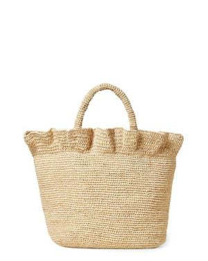 Loeffler Randall Cyrus Raffia Tote - Natural
