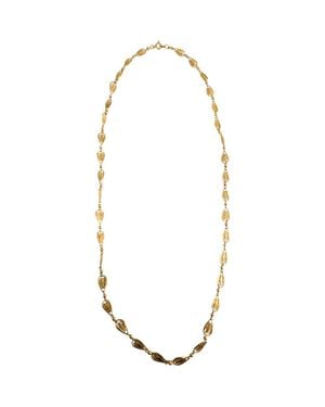 MADISON BEVERLY HILLS Vintage 1960S Goldtone Filigree Leaf Link Necklace - Metallic