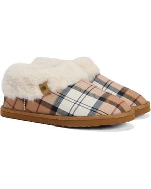 Barbour Eloise Faux Fur Lined Scuff Slipper - Multicolor