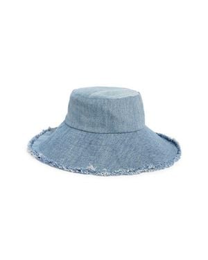 Treasure & Bond Fray Edge Bucket Hat - Blue