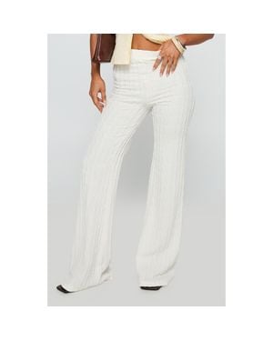 Princess Polly Leisure State Wide Leg Pants - White