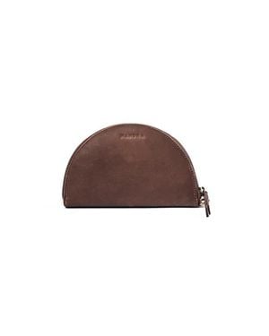 Mandrn Leather Halfmoon Wallet - Brown