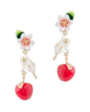 Bill Skinner Studio Mouse Drop Earrings - Red
