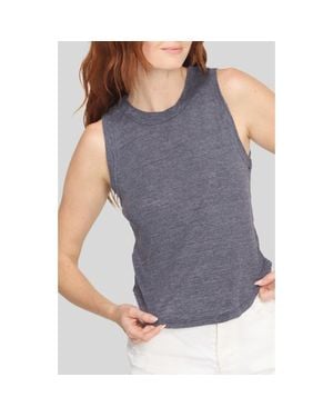 Project Social T Libra Textured Rib Ringer Tank - Gray