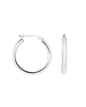 Donatello Gian Sterling Super Small Hoop Earrings - White