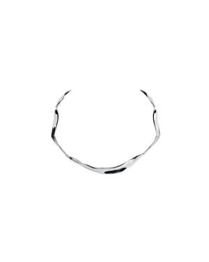 Retro Chic Ripple Necklace - Metallic