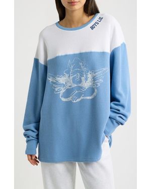 Boys Lie Varsity Blues Thermal Long Sleeve Tee