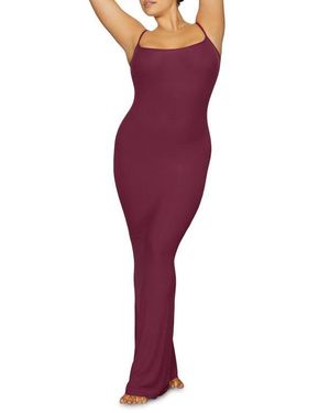Skims Soft Lounge Long Slipdress - Red